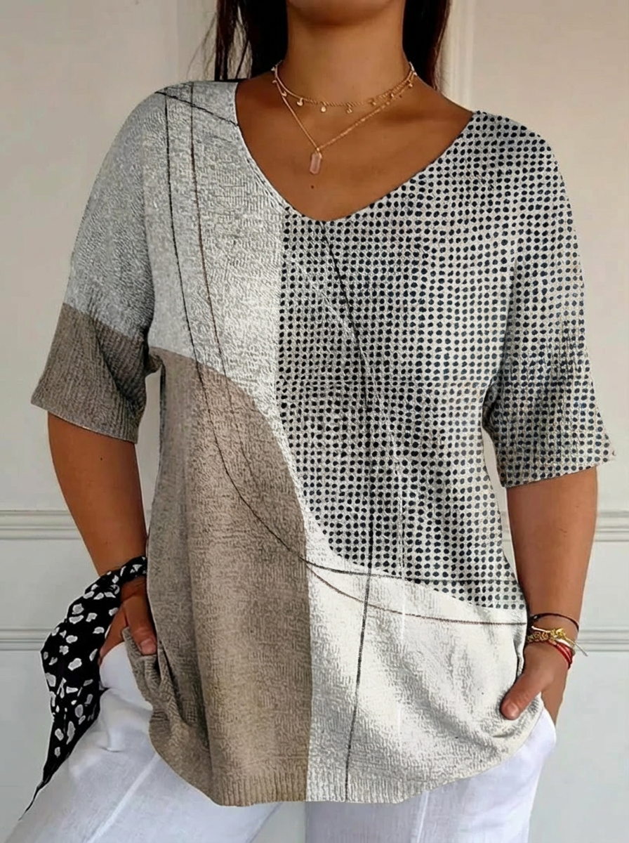 Leonie™ | Modern Geometric Knit Pullover