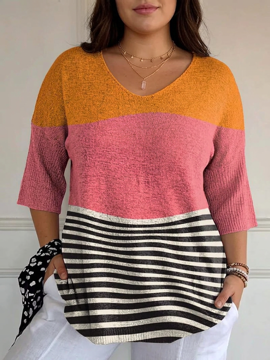 Calla™ | Abstract Line Knit Pullover