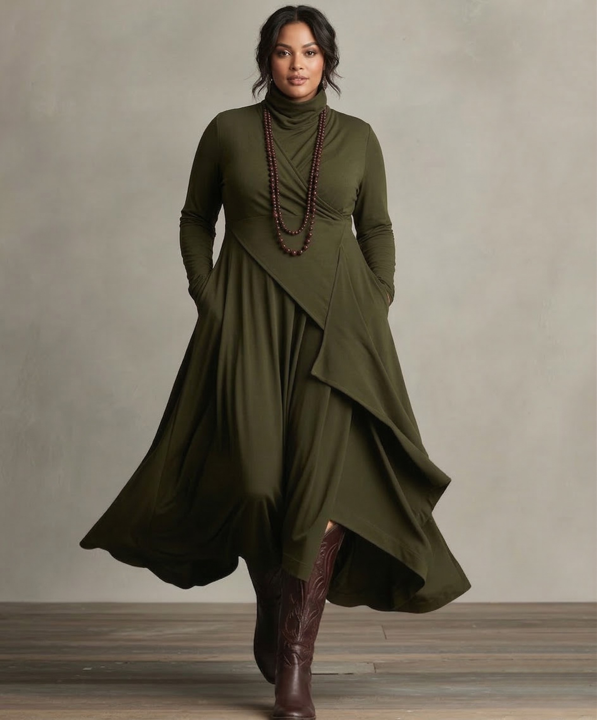 Natalie | Elegant Draped Dress