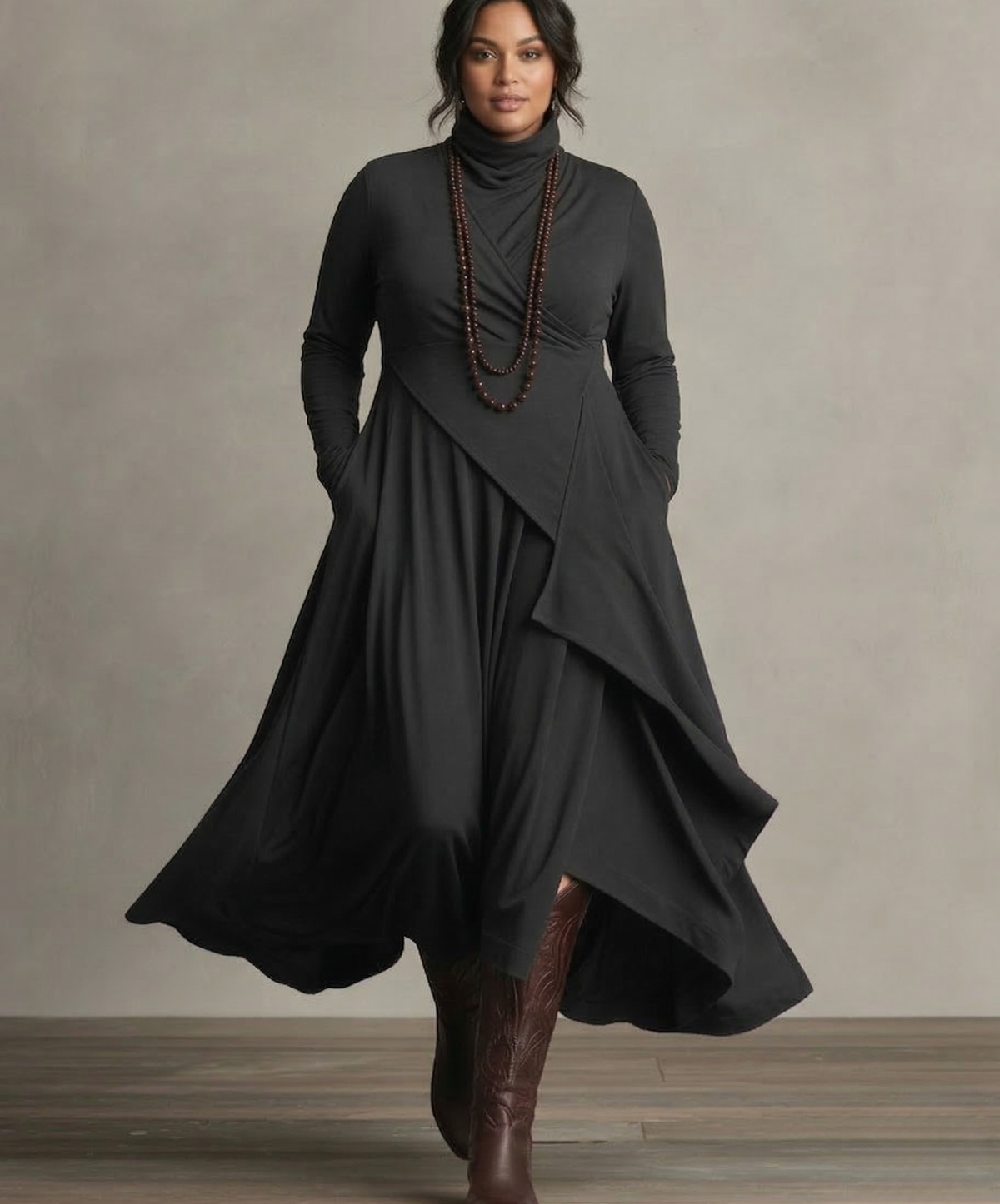 Natalie | Elegant Draped Dress
