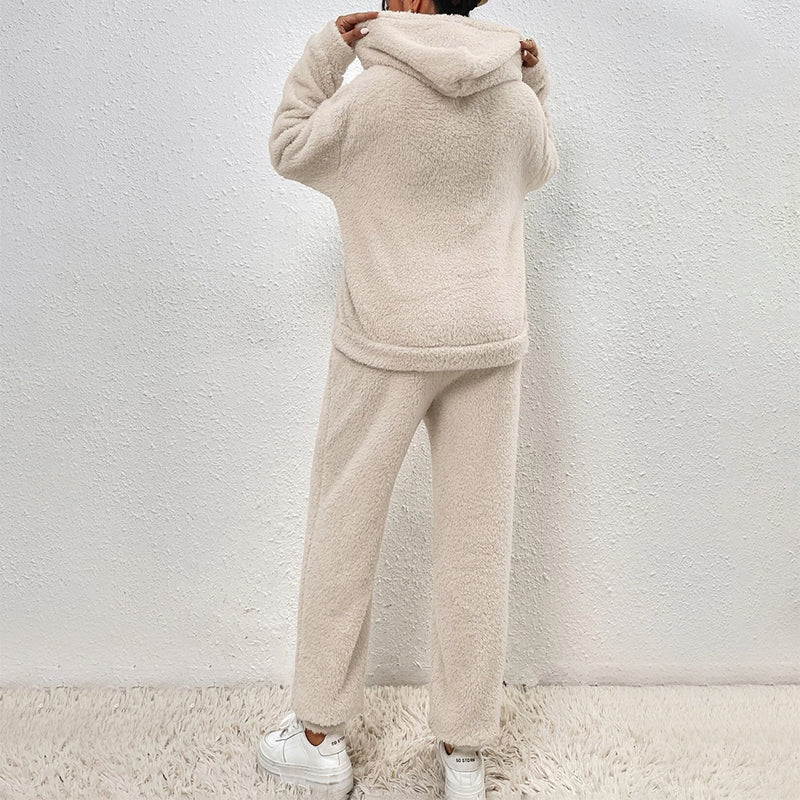 Women’s Plush Lounge Set with Hoodie and Relaxed Pants