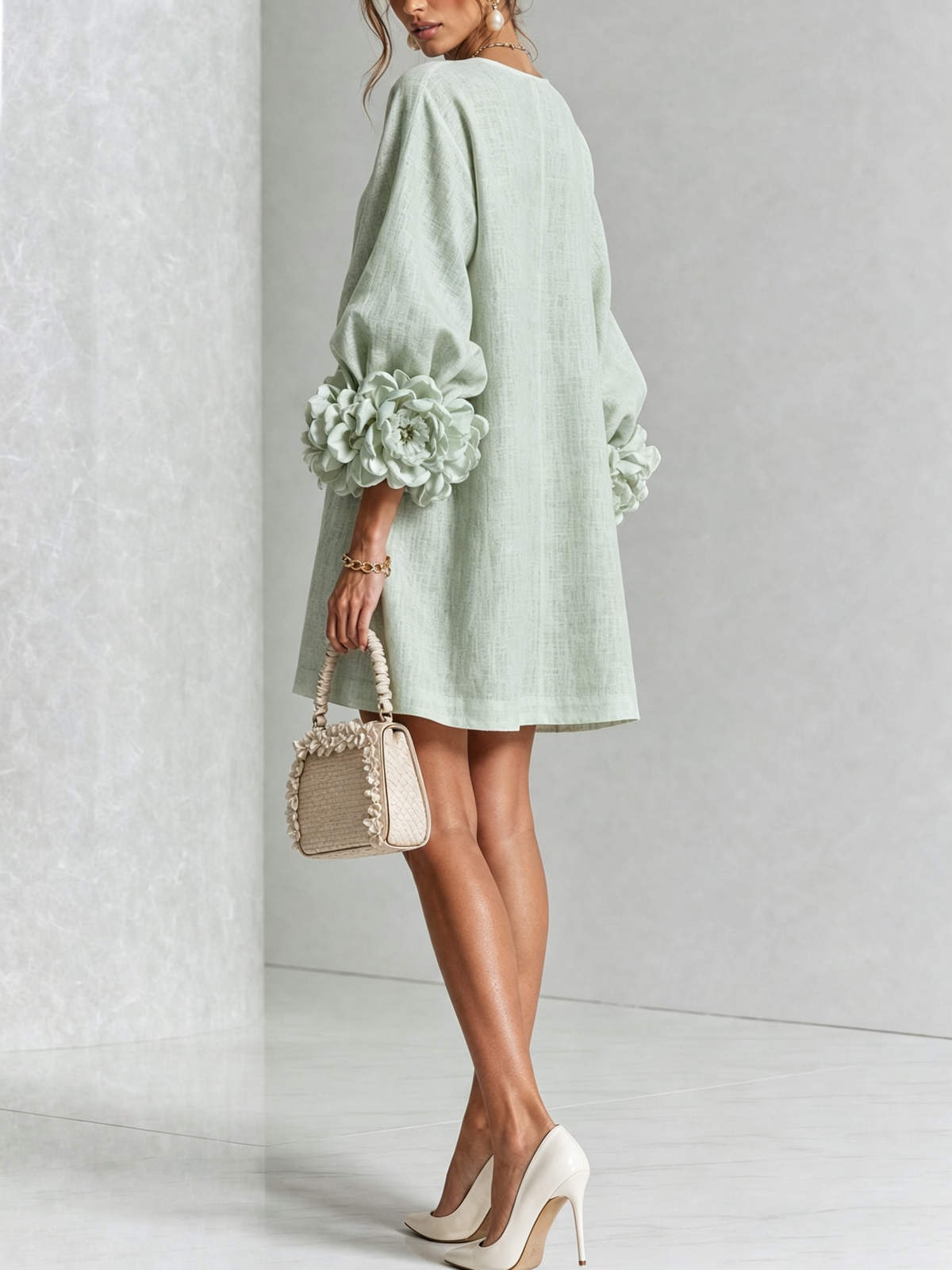 Julianna™ Elegant Button-Down Mini Dress