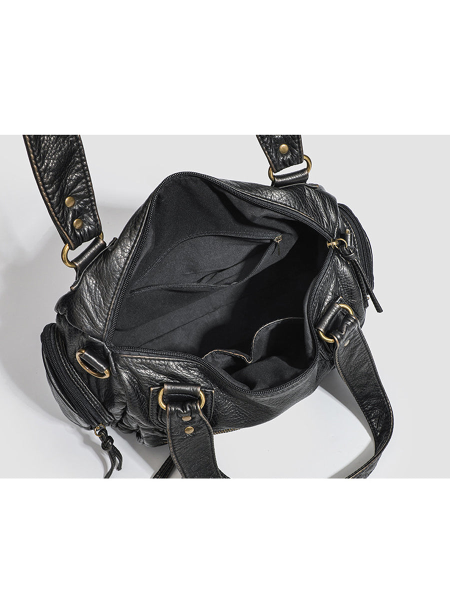 Rowan | Distressed Multi-Pocket Handbag