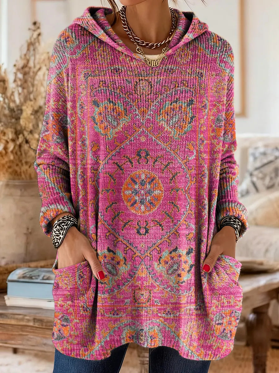 Alice™ | Retro Ethnic Print Hooded Tunic – product image 2