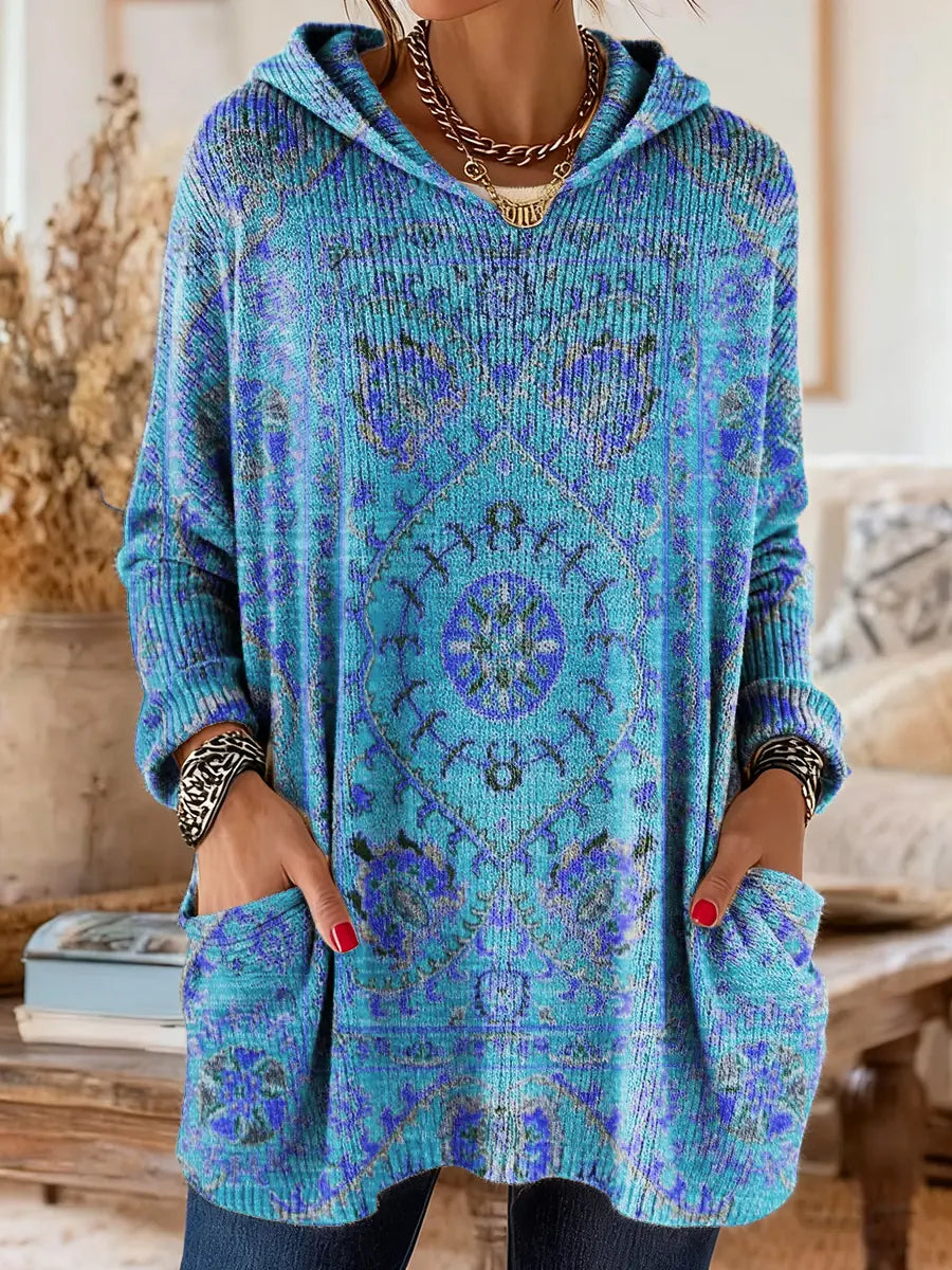 Alice™ | Retro Ethnic Print Hooded Tunic – product image 10