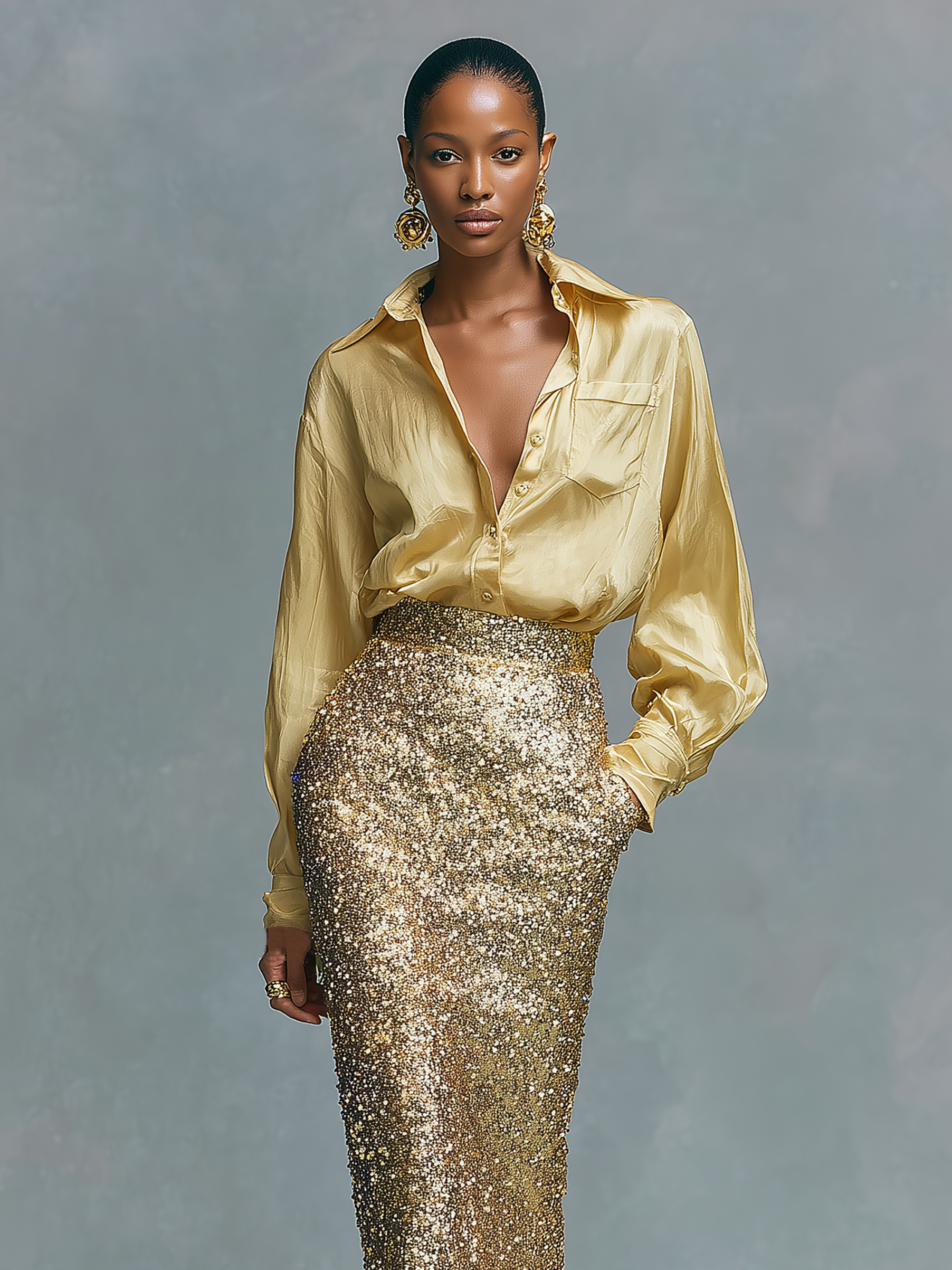 Larissa | Sequined Pencil Skirt Set