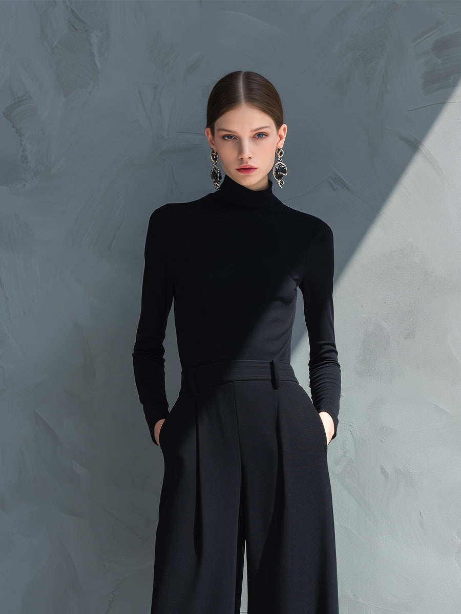 Nora | Turtleneck Wide-Leg Jumpsuit