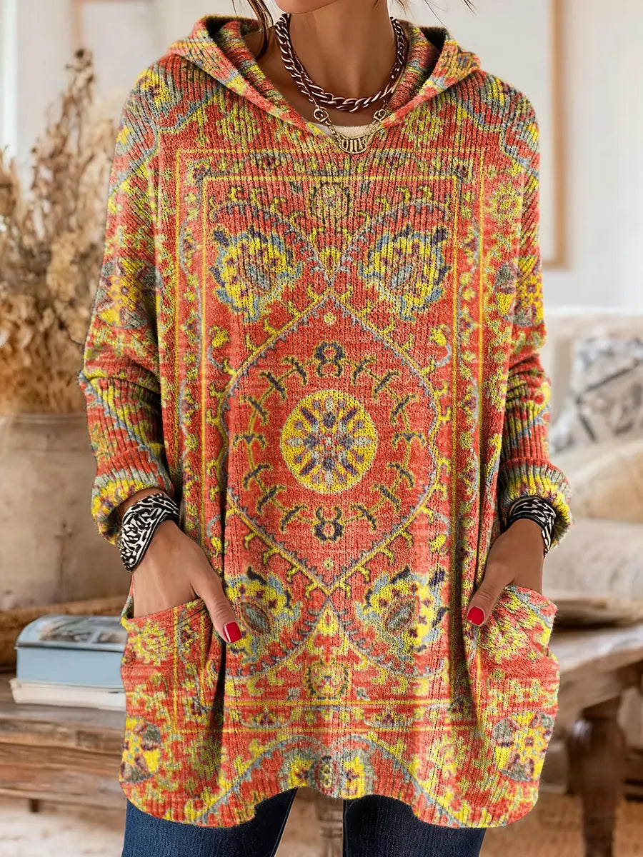 Alice™ | Retro Ethnic Print Hooded Tunic – product image 3