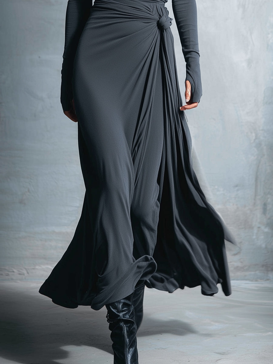 Clara | Knotted Wrap Maxi Dress