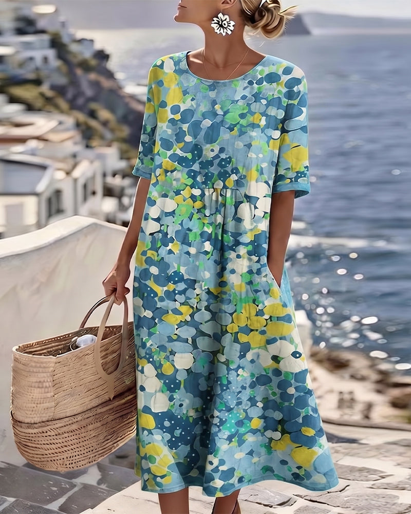 Ellie™ - Elegant Floral Summer Midi Dress
