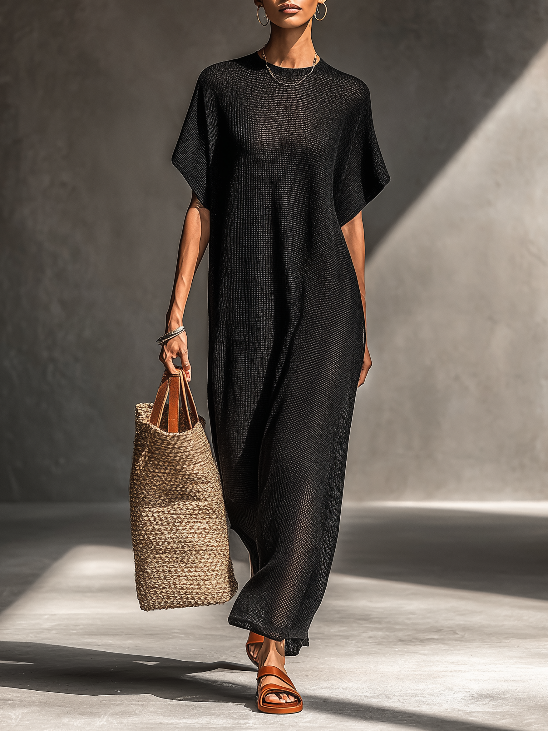 Maisie | Sheer Knit Maxi Dress