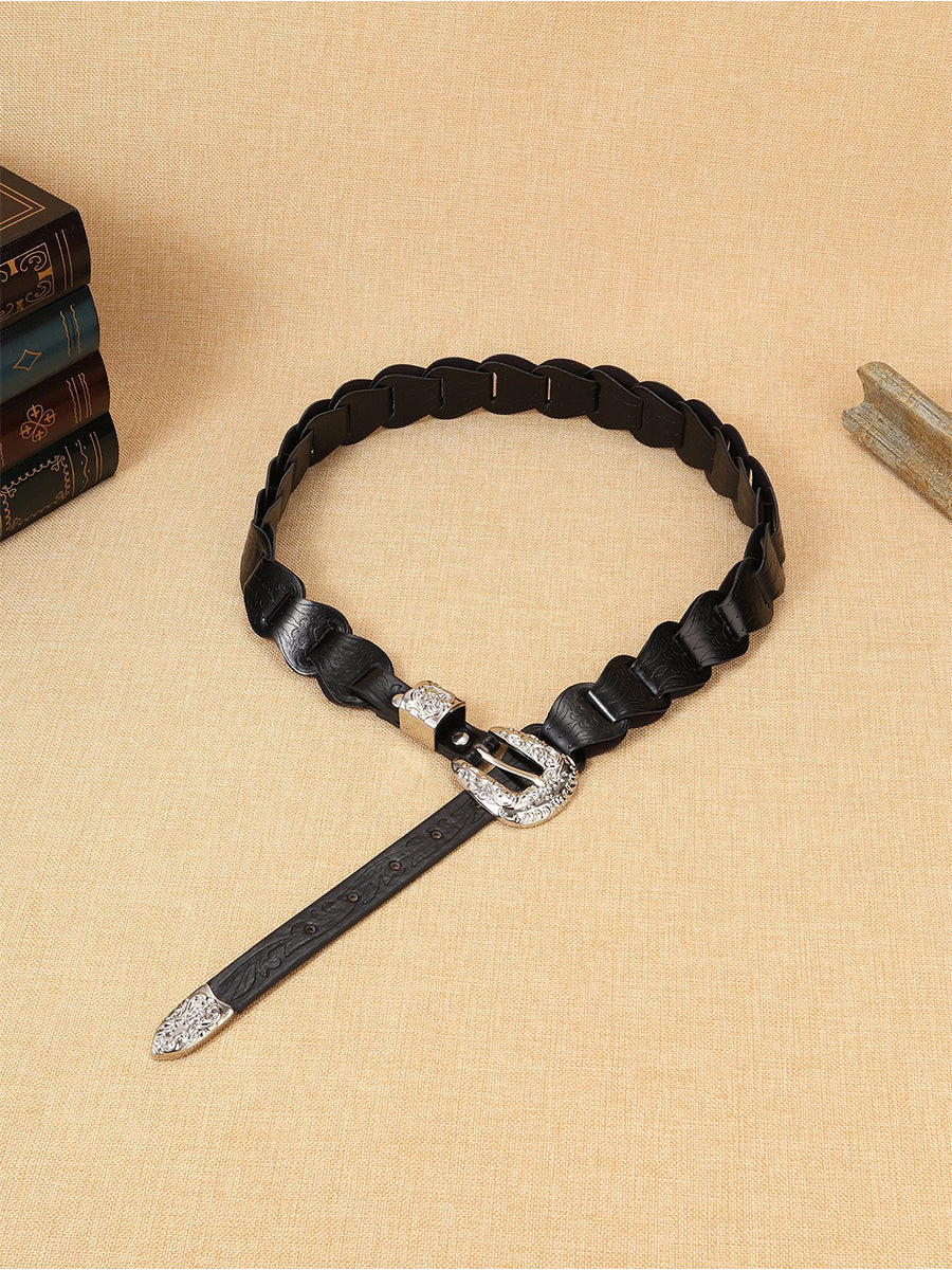 Rosalie | Western Floral Embossed Belt