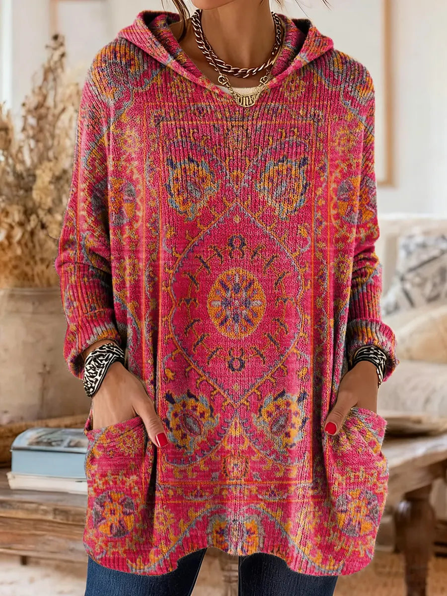 Alice™ | Retro Ethnic Print Hooded Tunic – product image 8
