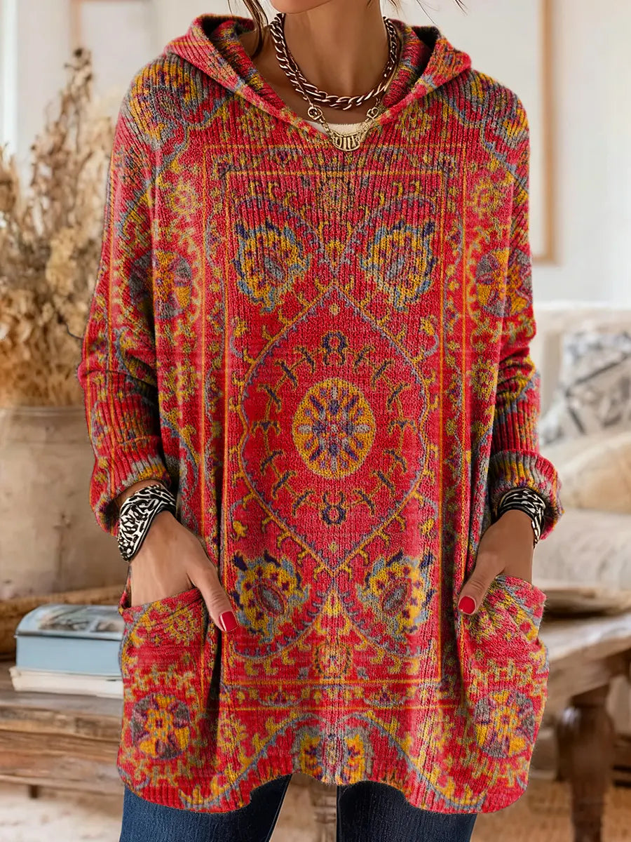 Alice™ | Retro Ethnic Print Hooded Tunic – product image 1
