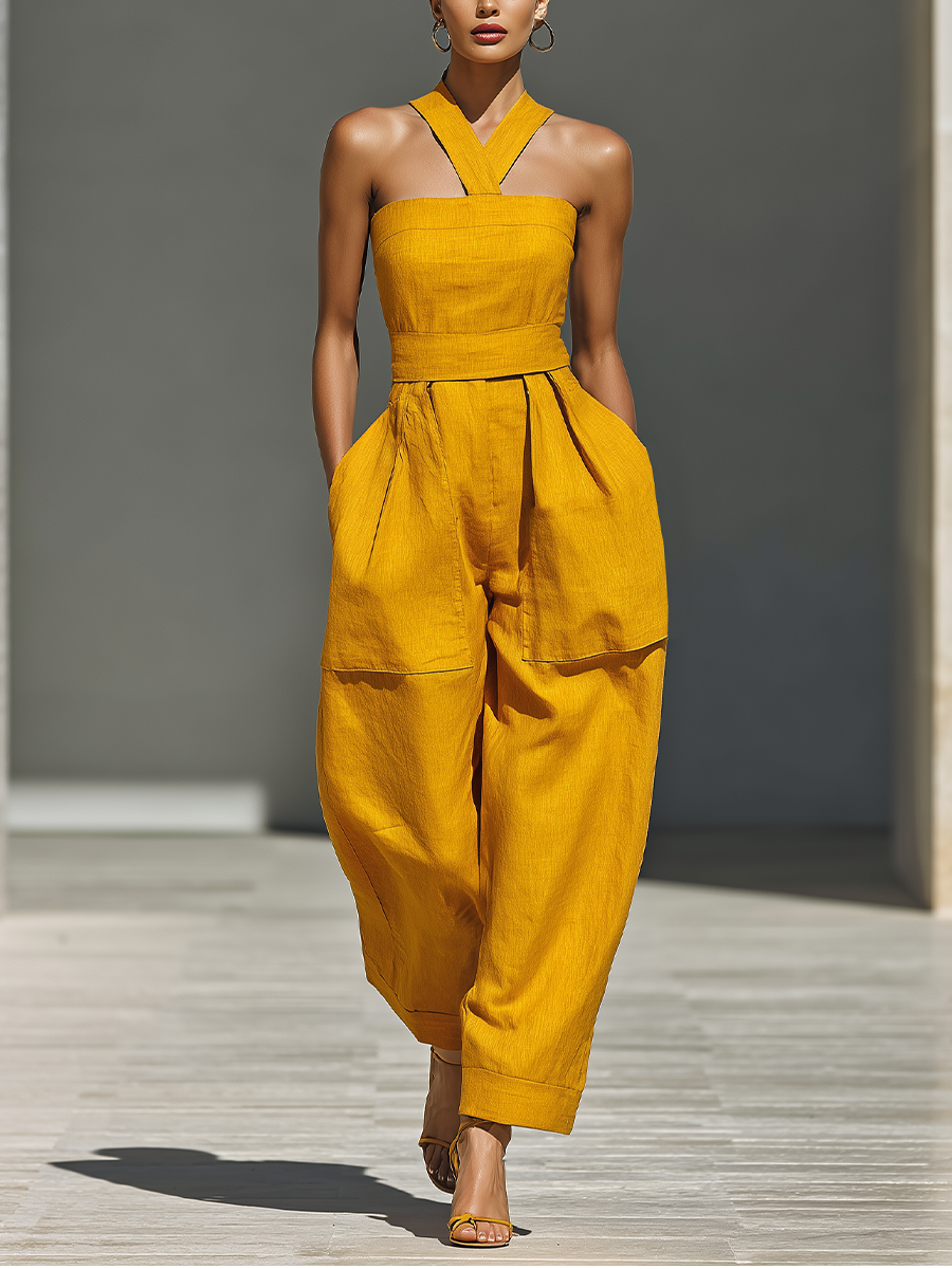 Goldie | Mustard Relaxed Jumpsuit
