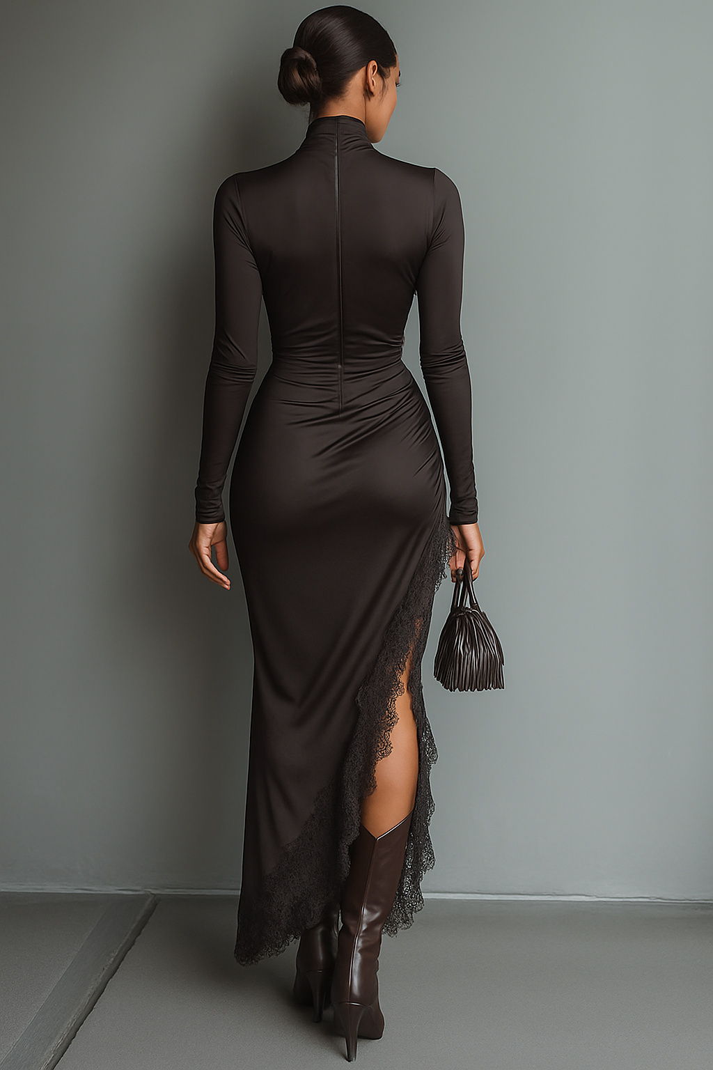 Arabella | Satin Lace Maxi Dress