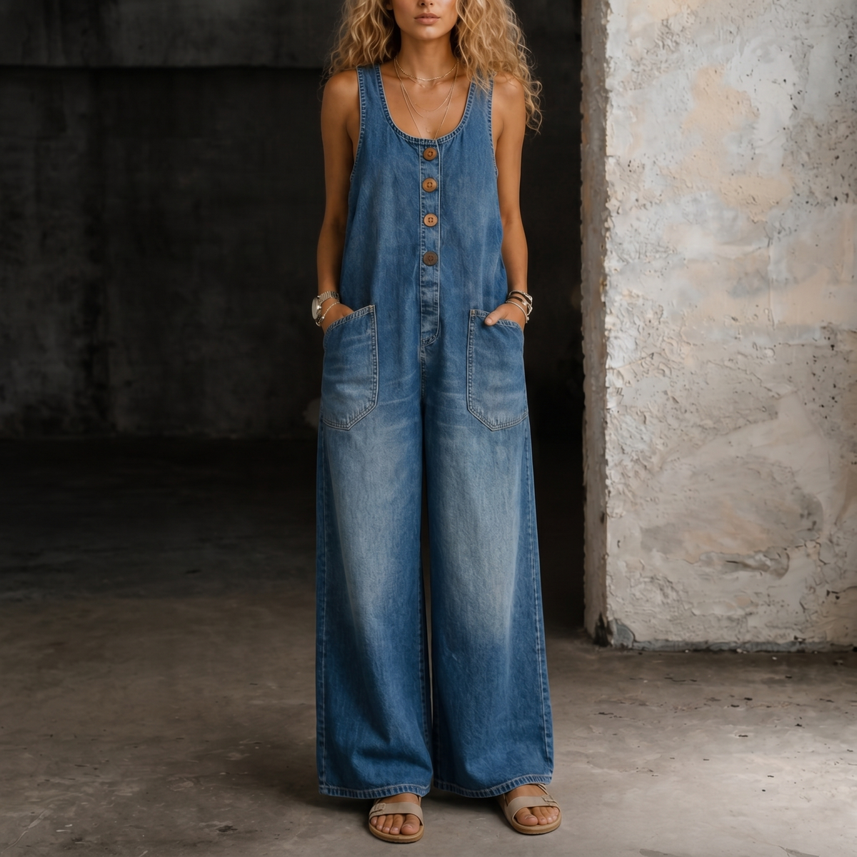 Jessica™ | Denim Overall Jumpsuit – product image 1