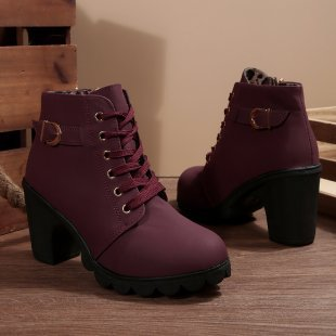 Katni | Buckled Chunky Ankle Boots