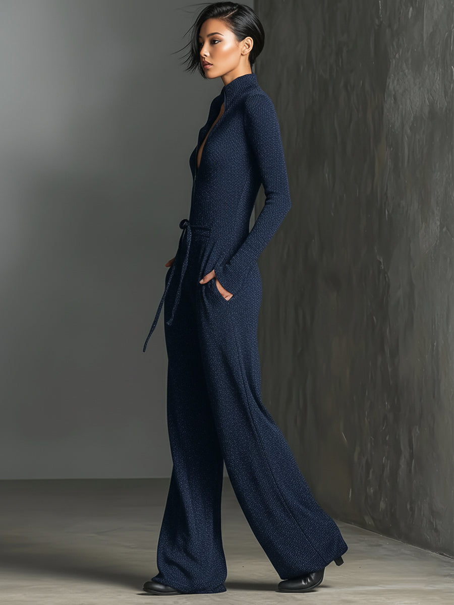 Nova | Sparkling Zip Jumpsuit