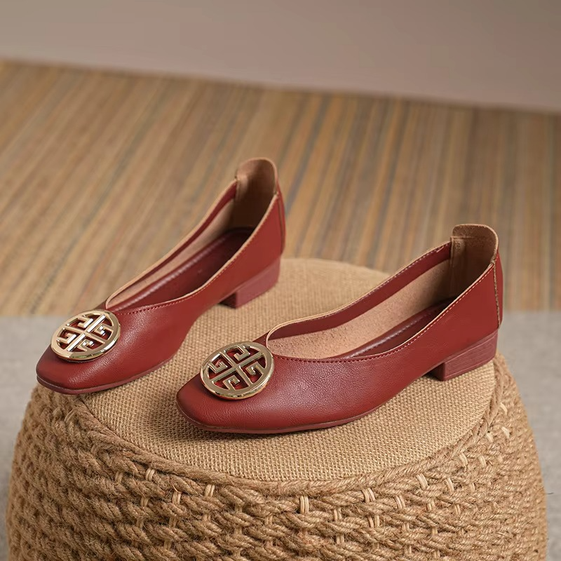 Marlène - Elegant Square-Toe Flats