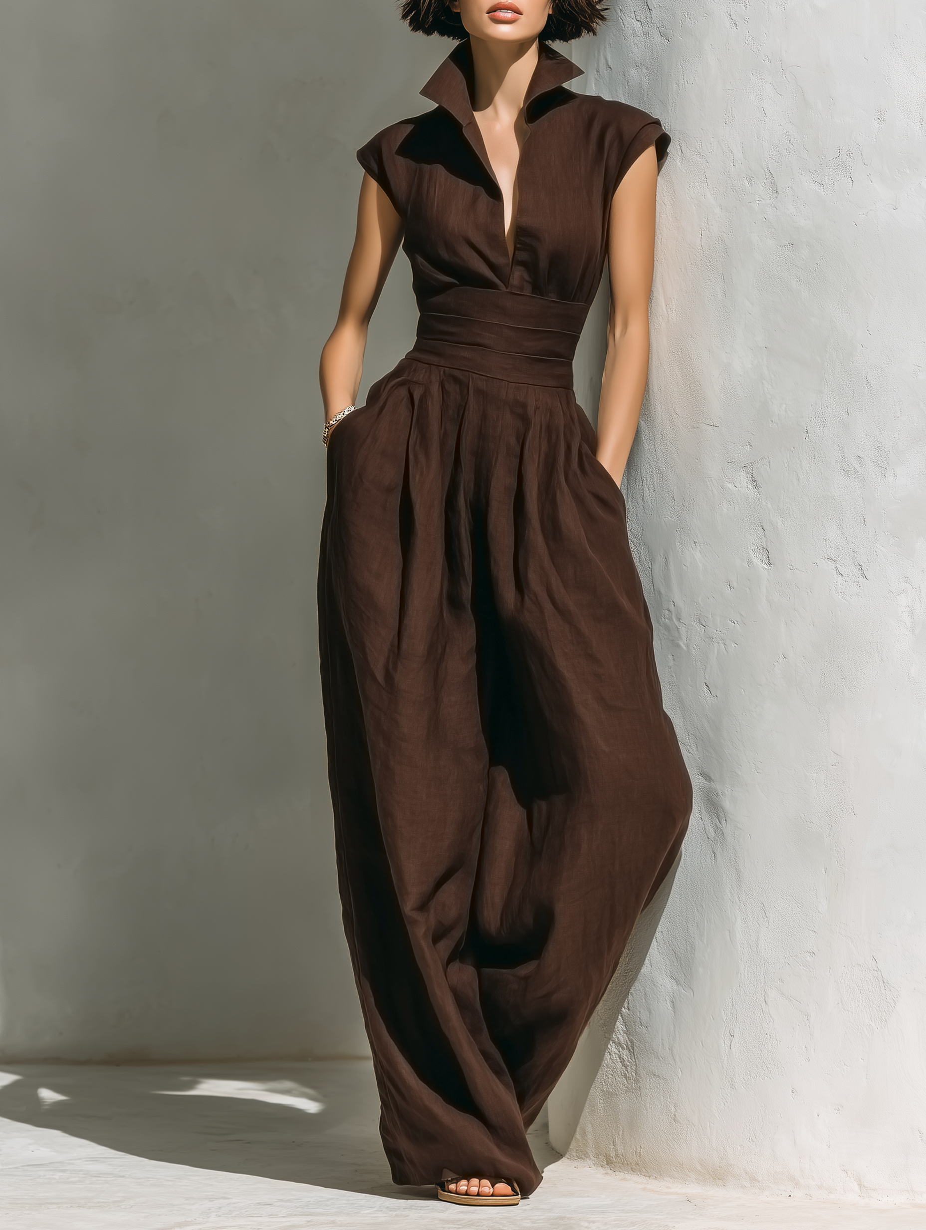 Amelie | Cap Sleeve Wide-Leg Jumpsuit