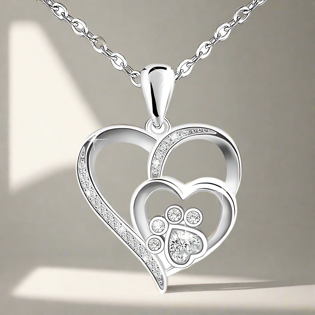 Aurielle™ | Heart and Paw Shaped Pendant Necklace