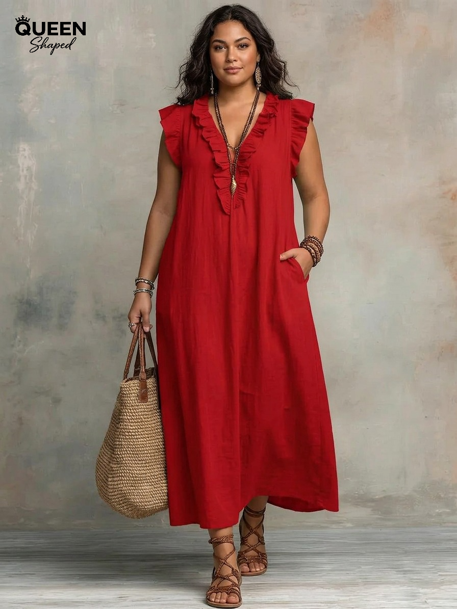 Sienna | Boho Ruffle Maxi Dress