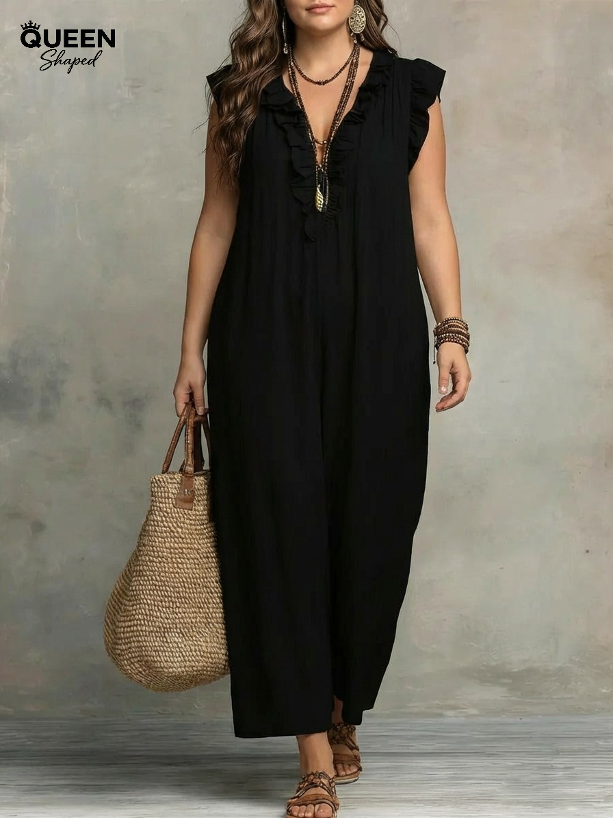 Sienna | Boho Ruffle Maxi Dress