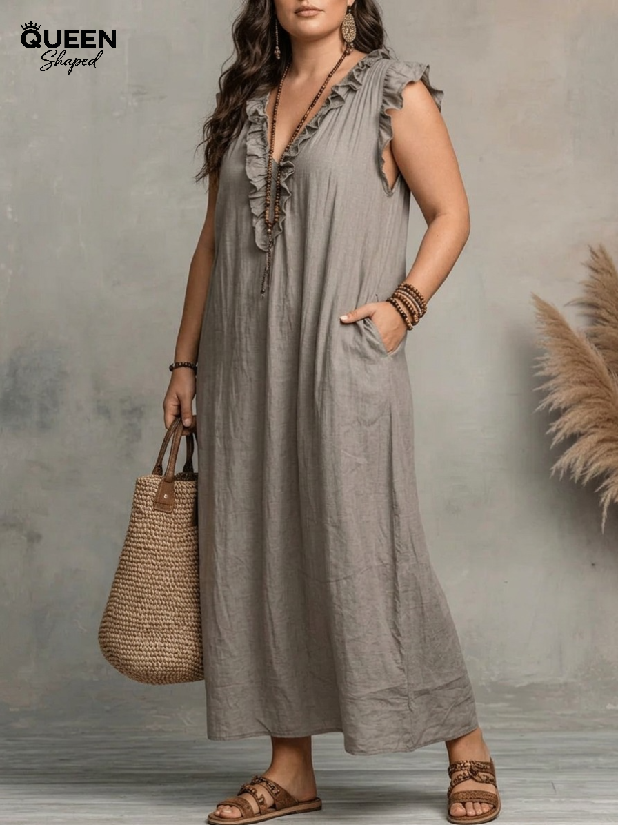 Sienna | Boho Ruffle Maxi Dress