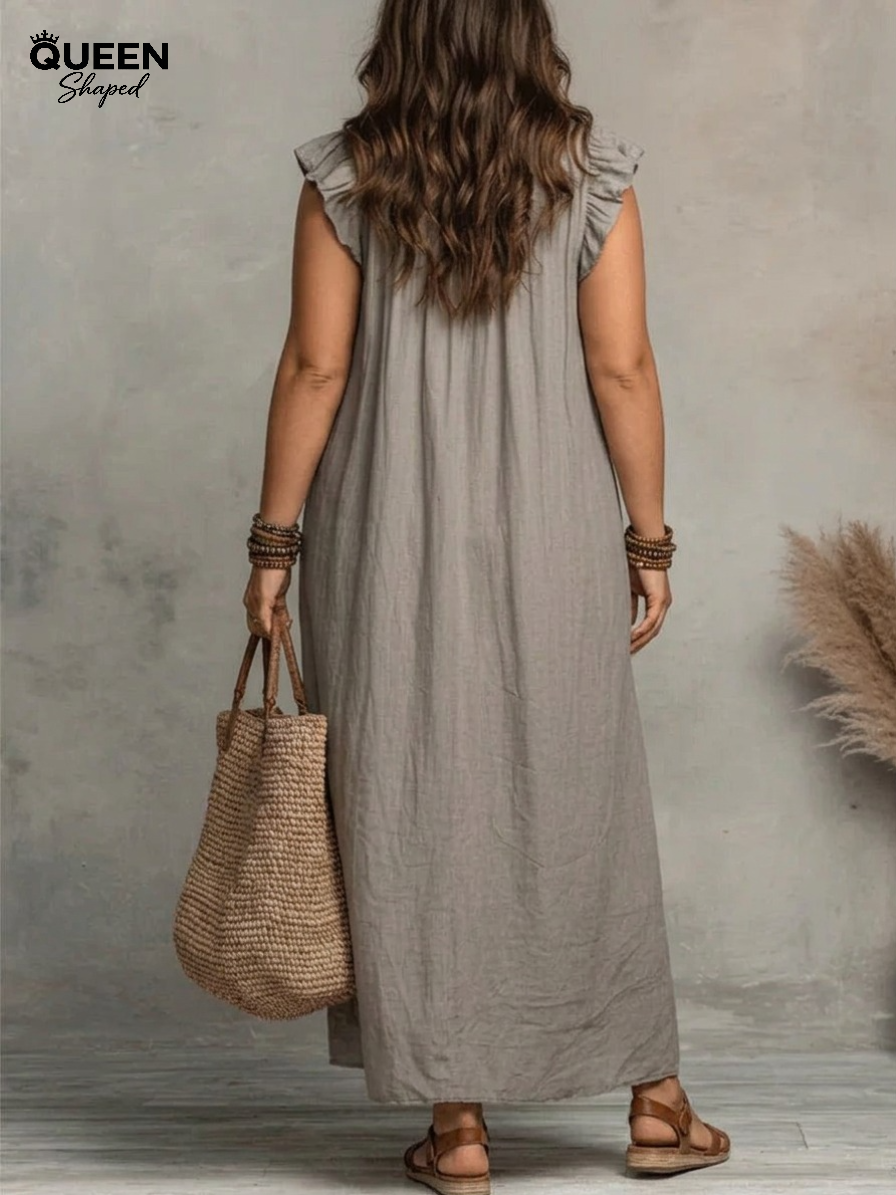 Sienna | Boho Ruffle Maxi Dress