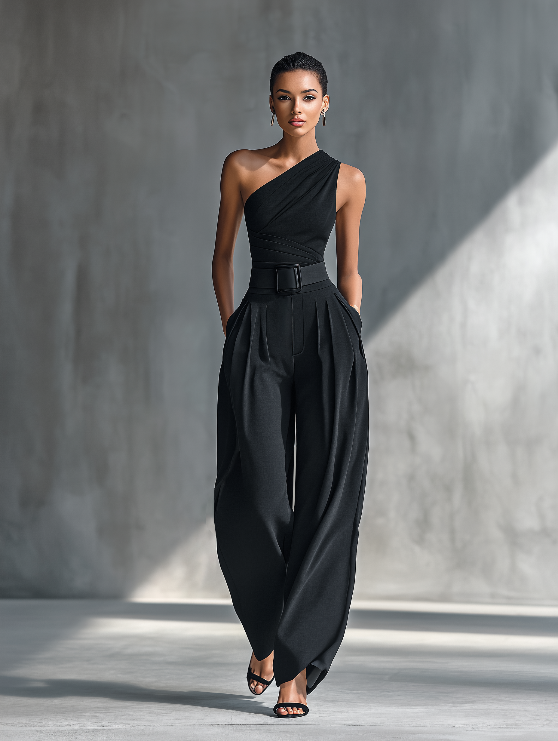 Audrey | Black Knit Wide-Leg Set