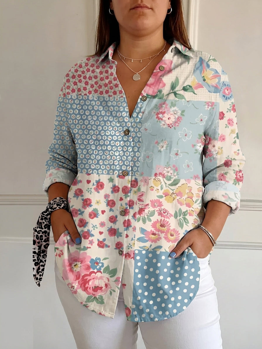 Avril | Chic Blouse with Whimsical Prints