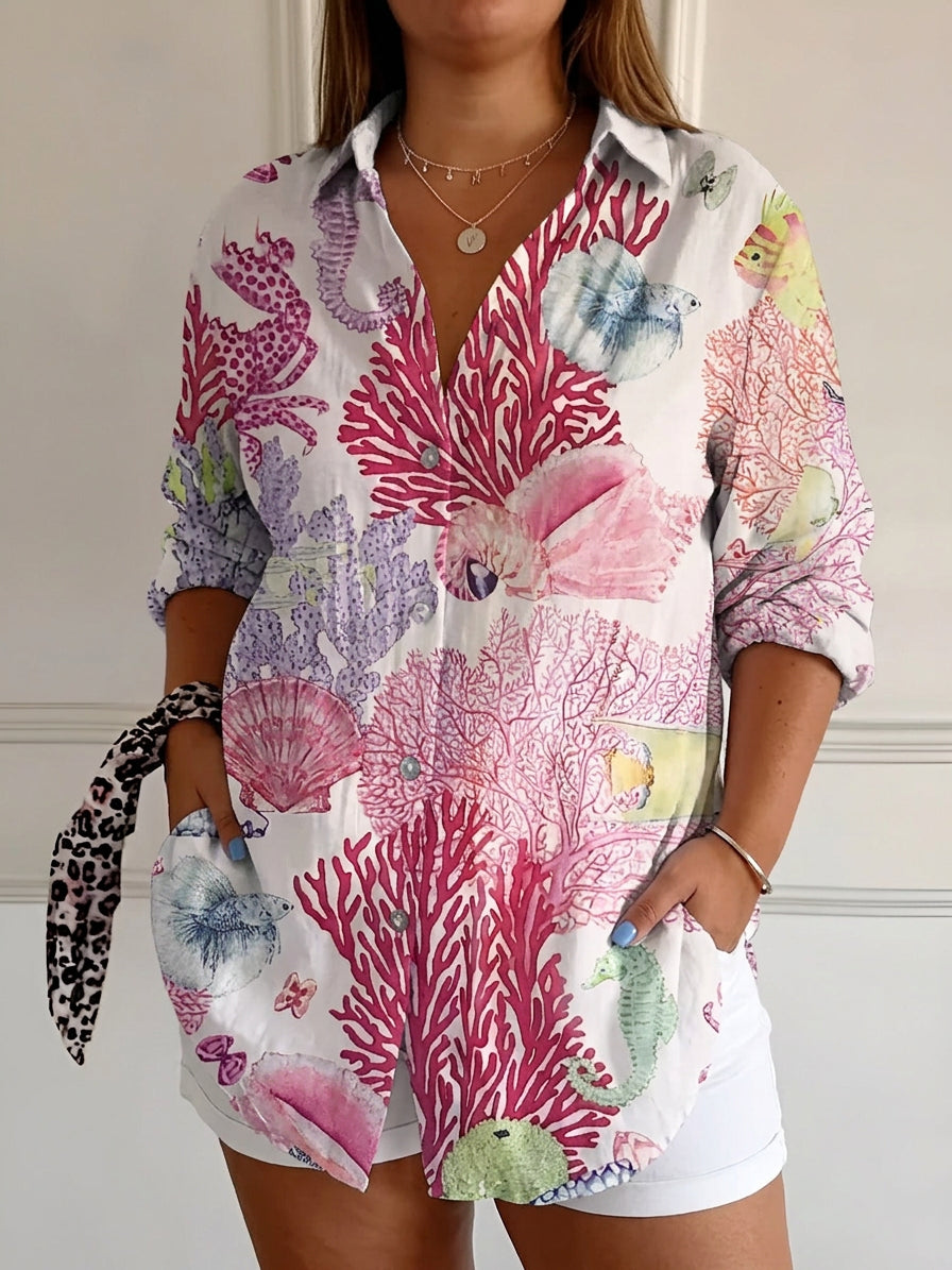 Avril | Chic Blouse with Whimsical Prints
