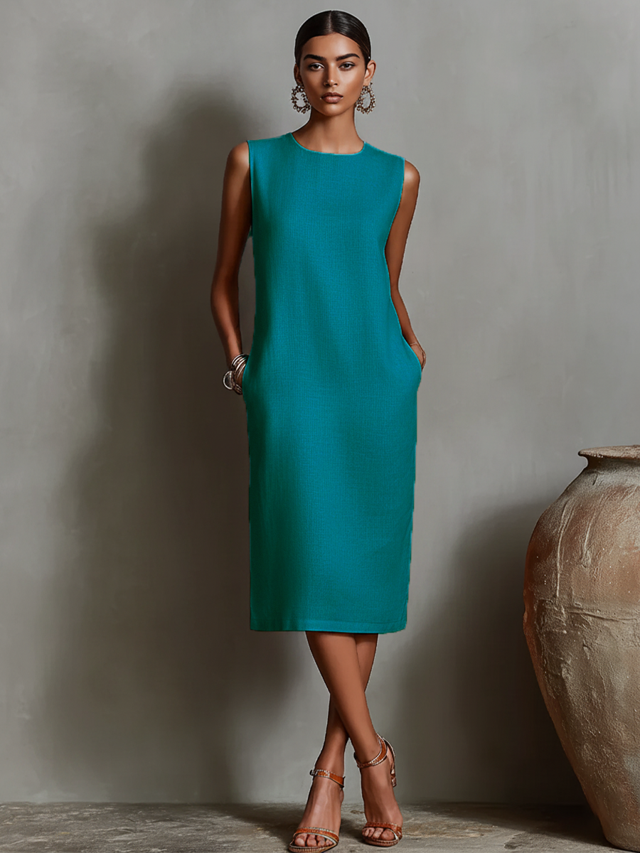 Amber | Orange Pocket Shift Dress